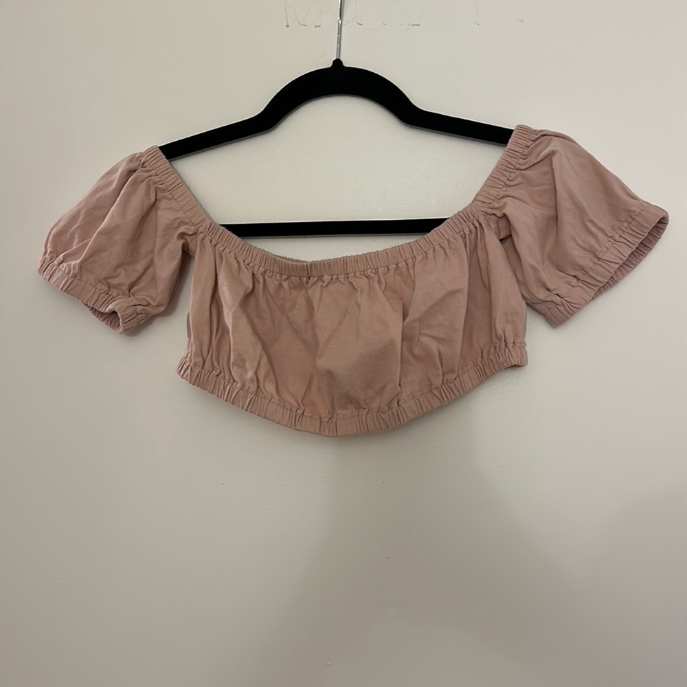 Wilfred Mini Pink Off The Shoulder Top